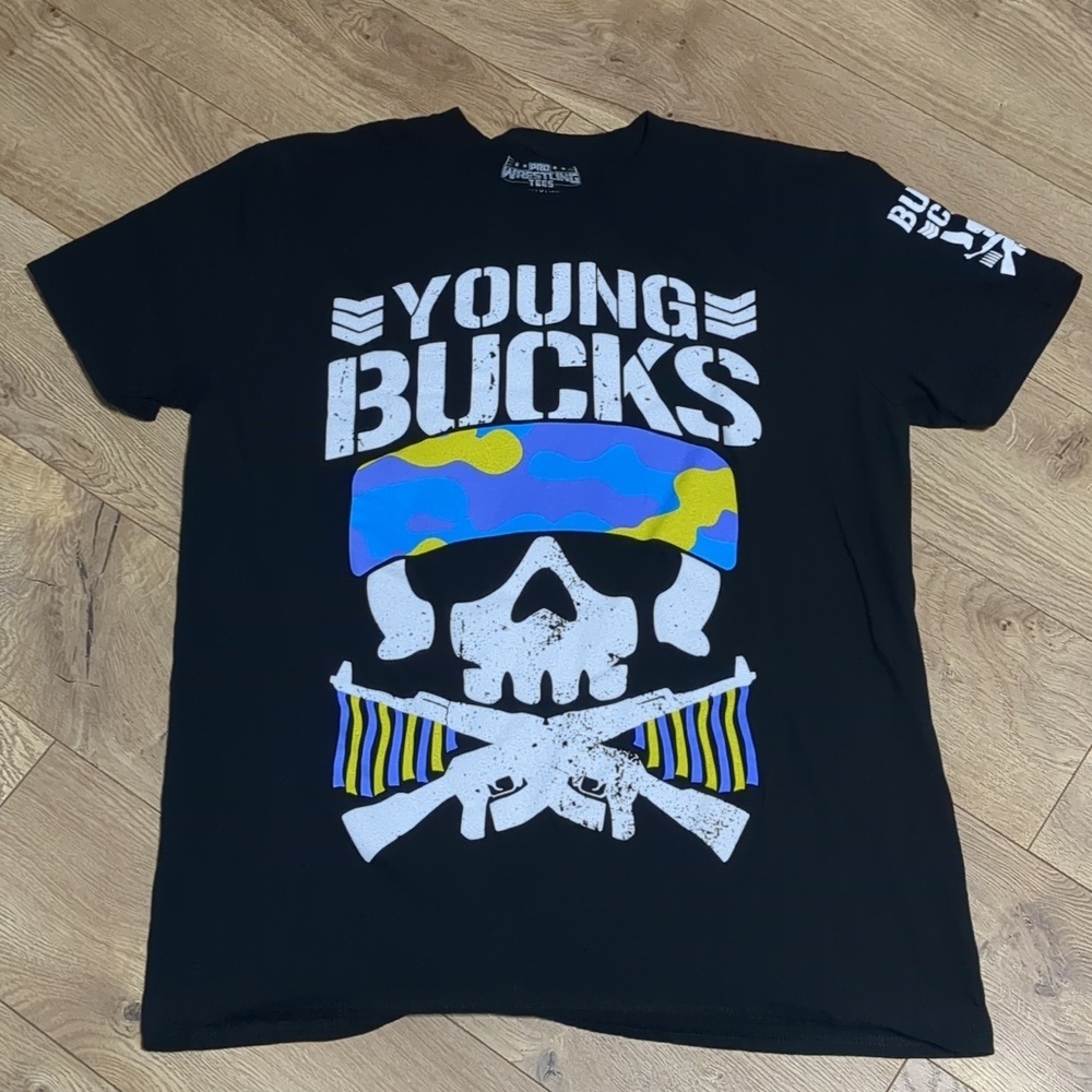 Young Bucks Bullet Club Graphic T Shirt Size Large